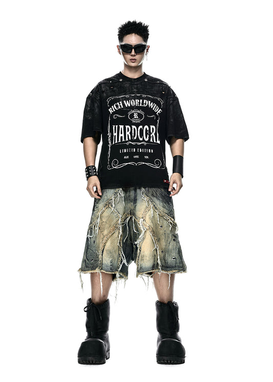 HARDCORE WAXED OVERSIZE T-SHIRT - AN125