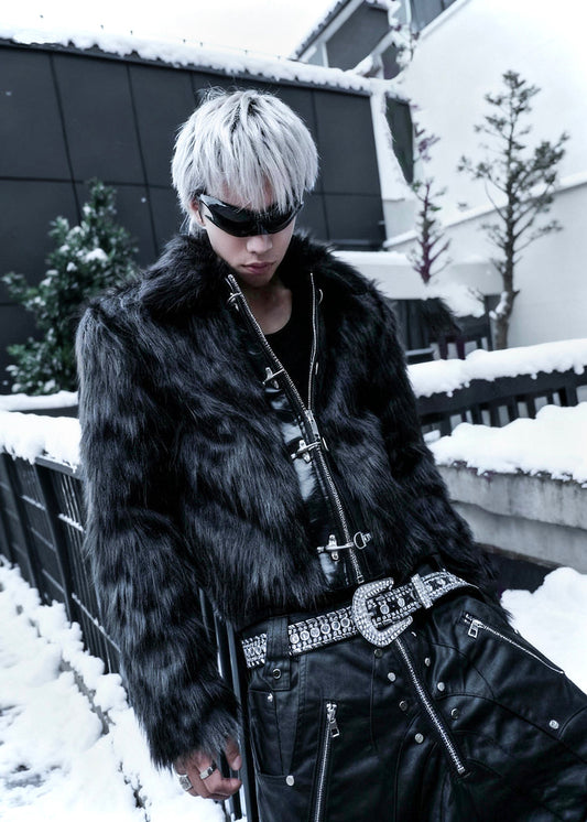 BLVCK FUR CROP JACKET - AK093A