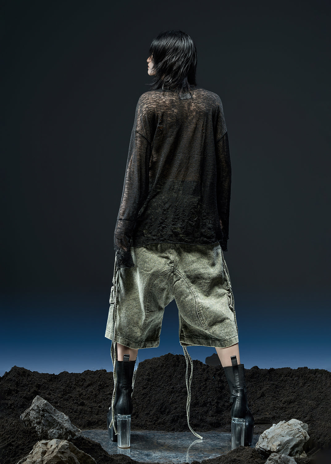 RIPPED OVER KNIT TOP - AD067