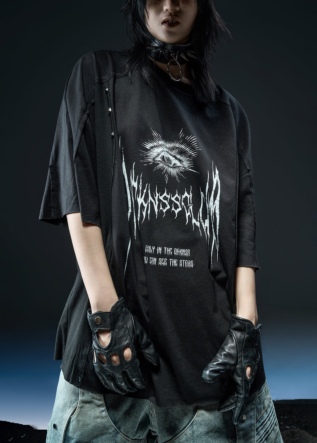 DRKNSS PRINTED OVER T-SHIRT - AN122