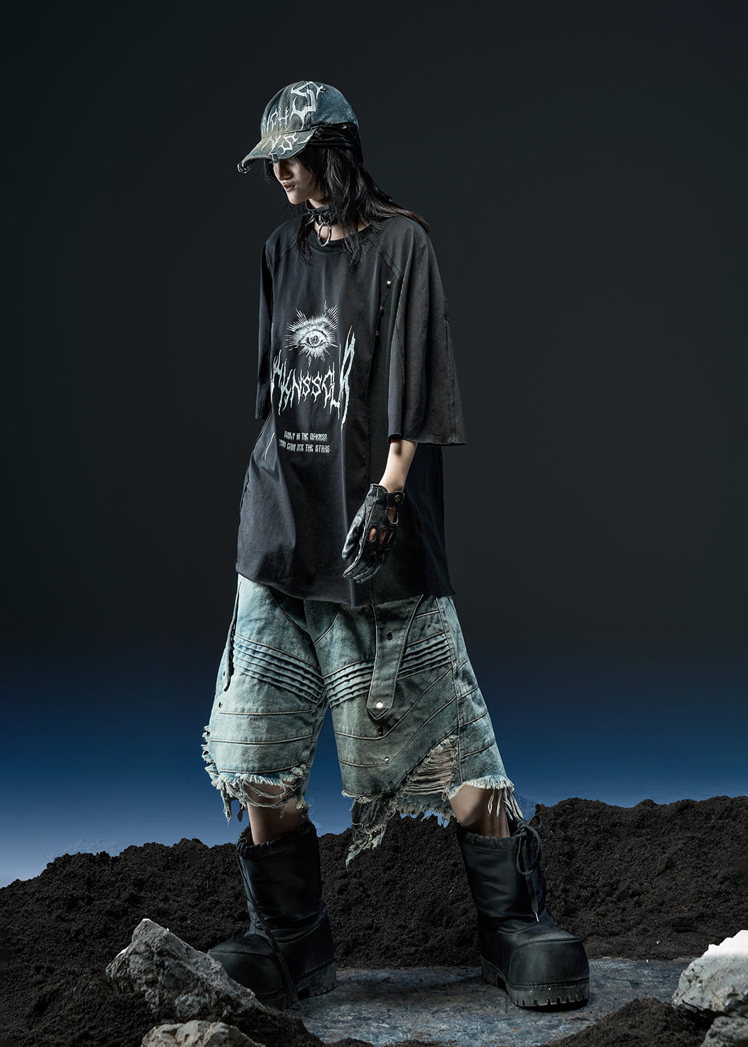 DRKNSS PRINTED OVER T-SHIRT - AN122