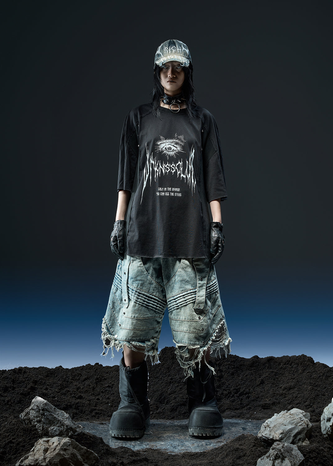 DRKNSS PRINTED OVER T-SHIRT - AN122