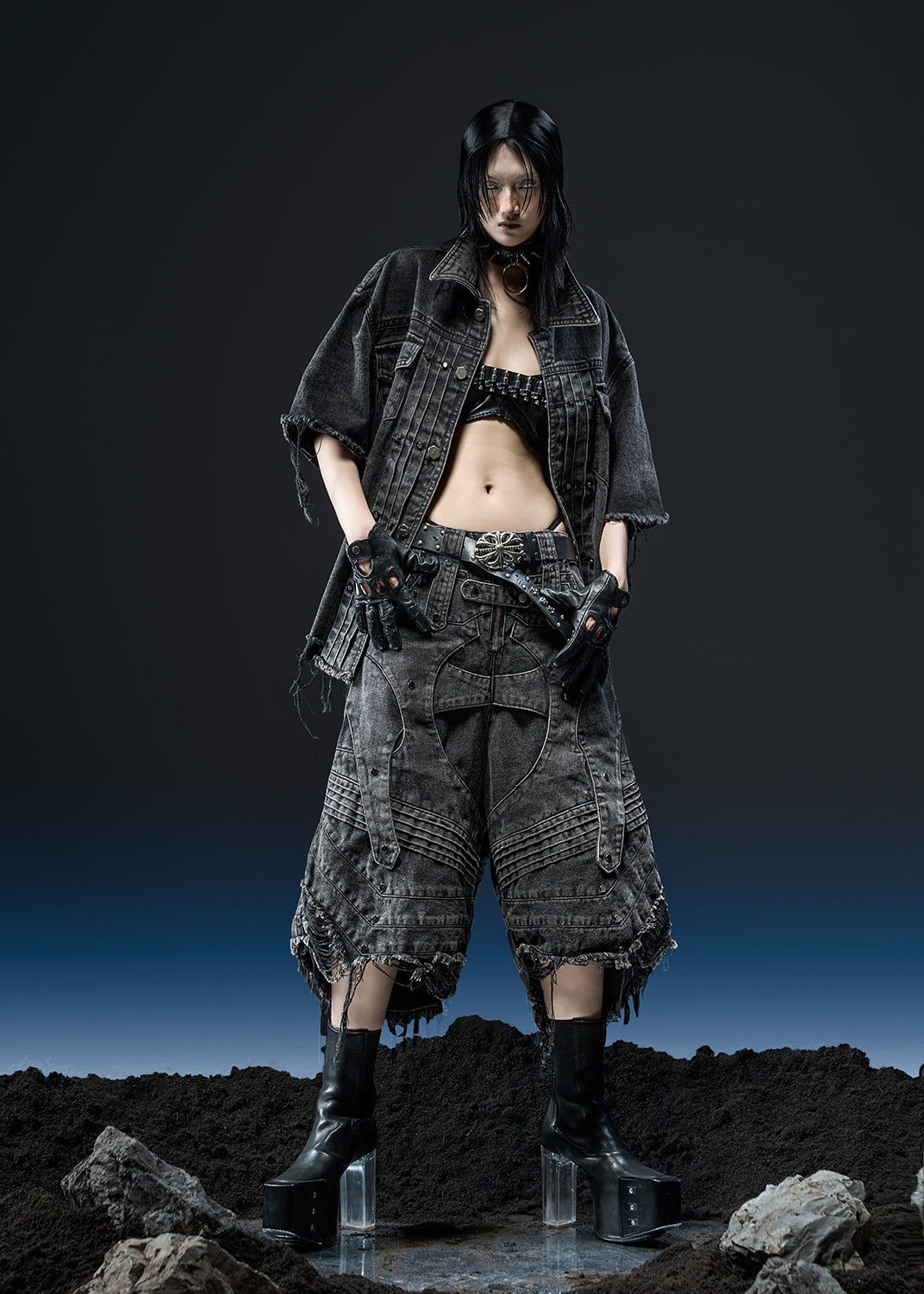 KNIGHT WIDE PEPPER SHORT - QN061B
