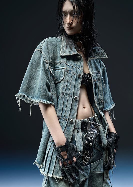 DENIM WASHED OVER SHIRT - AS070C