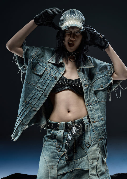 DENIM WASHED OVER SHIRT - AS070C