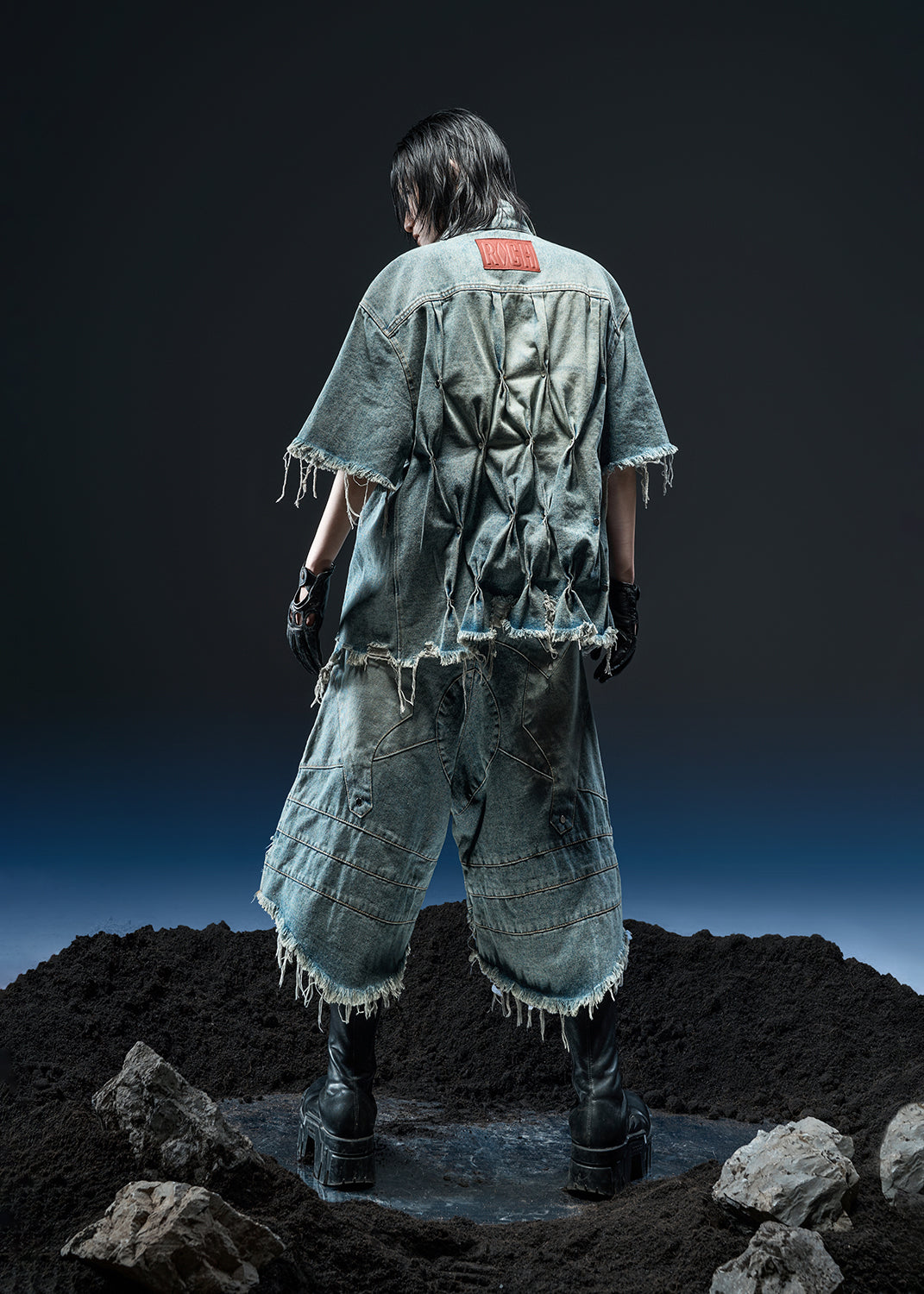 DENIM WASHED OVER SHIRT - AS070C