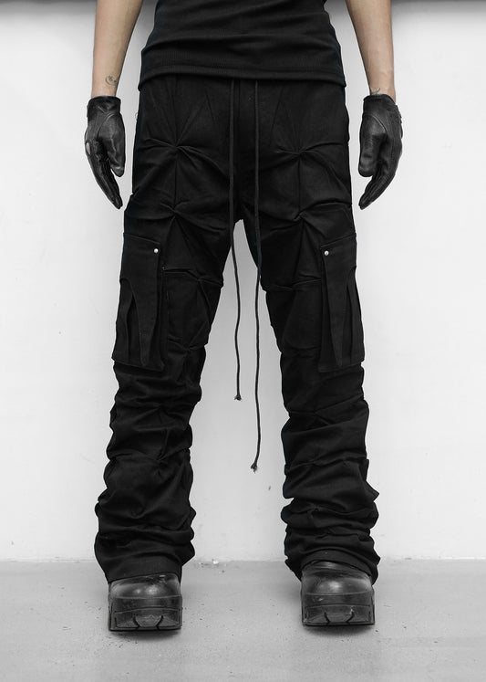 BlACK EXPANSION PANTS - QD108A