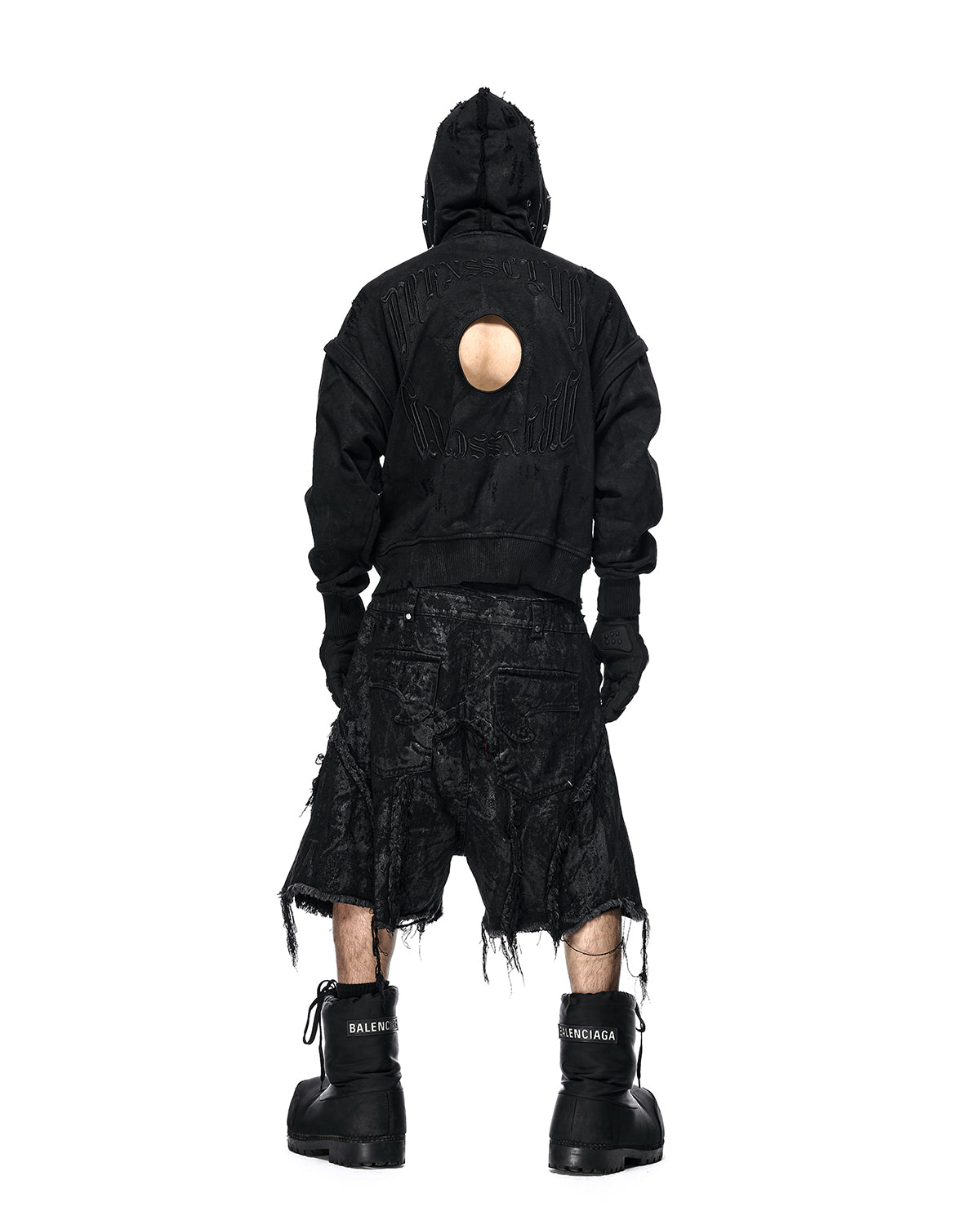 VAMP BLACK WAXED SHORT - QN064A