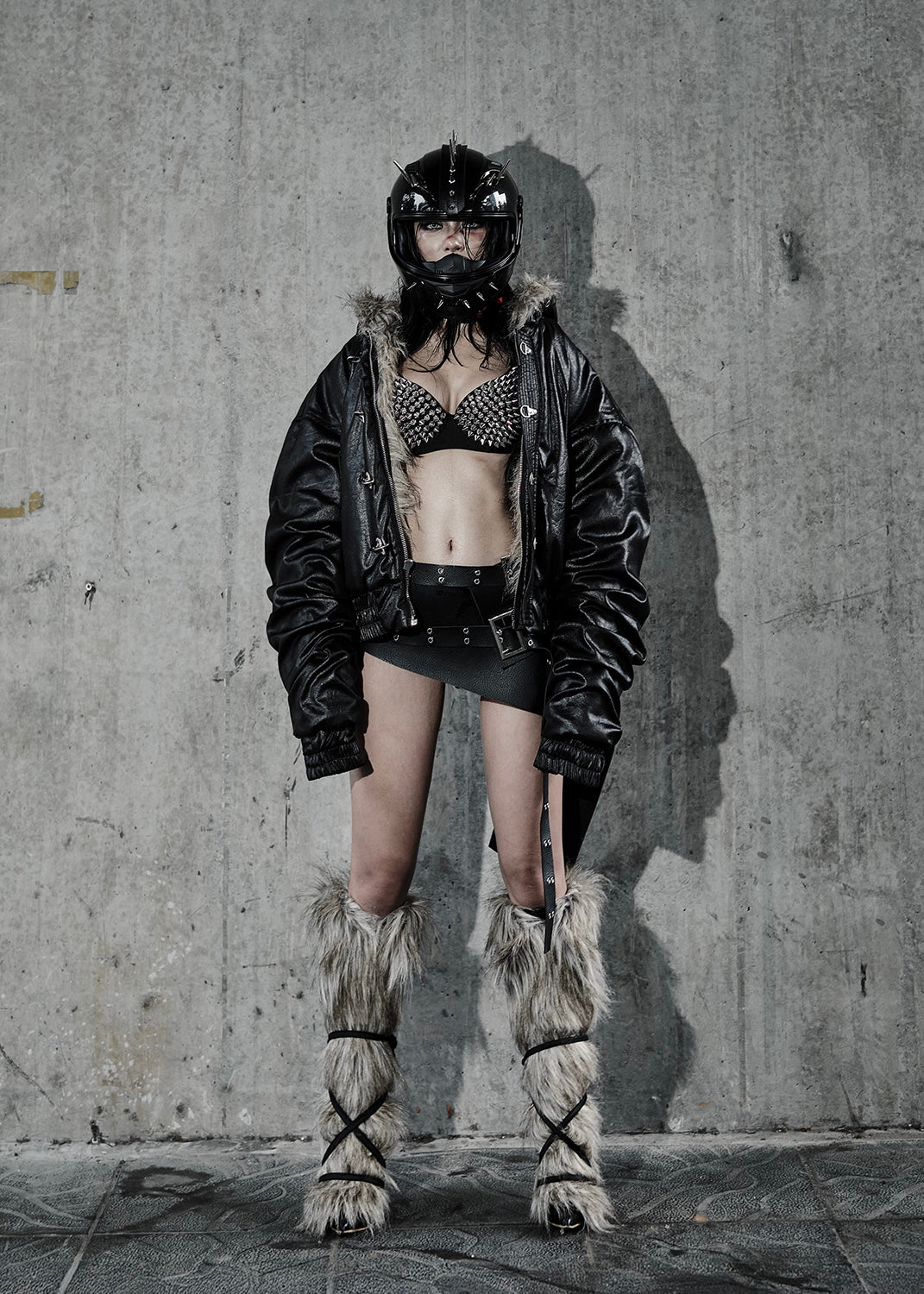 REVERSIBLE FAUX FUR JACKET - AK094