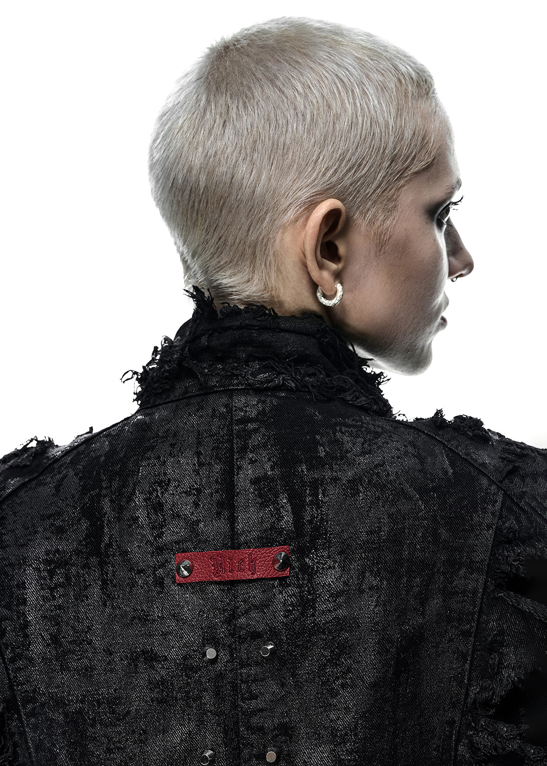[PRE-ORDER] BLACK WAXED DENIM VEST - AK099