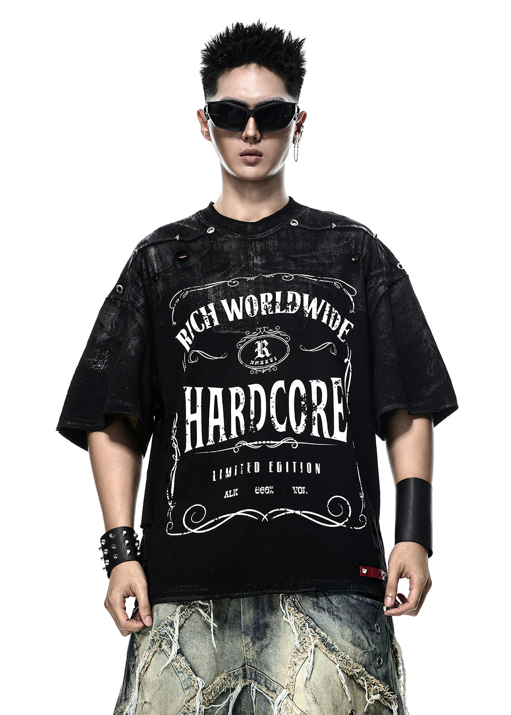 HARDCORE WAXED OVERSIZE T-SHIRT - AN125