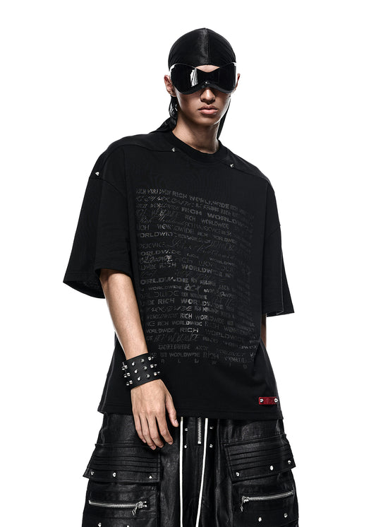 LOGO PRINTED OVERSIZE T-SHIT - AN124