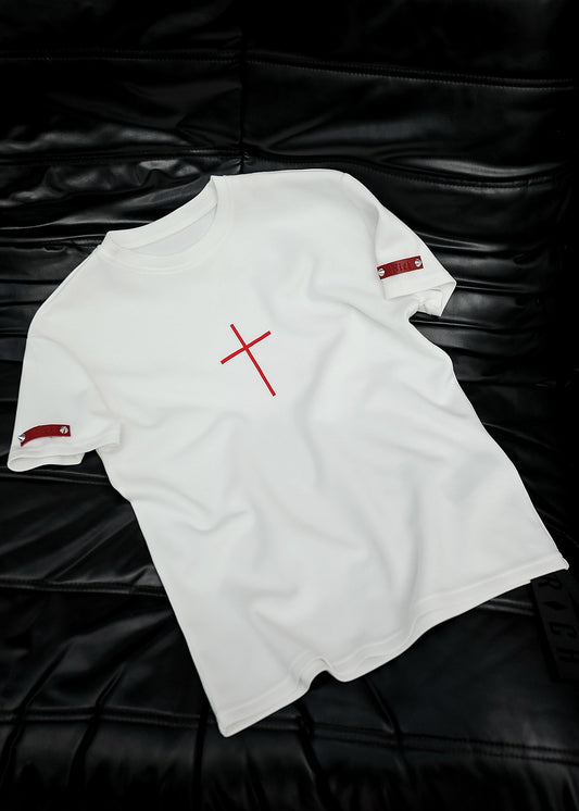 DRKNSS CLUB CROSS T-SHIRT (WH) - AN127B