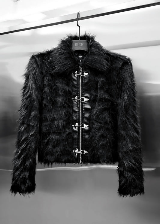 BLVCK FUR CROP JACKET - AK093A