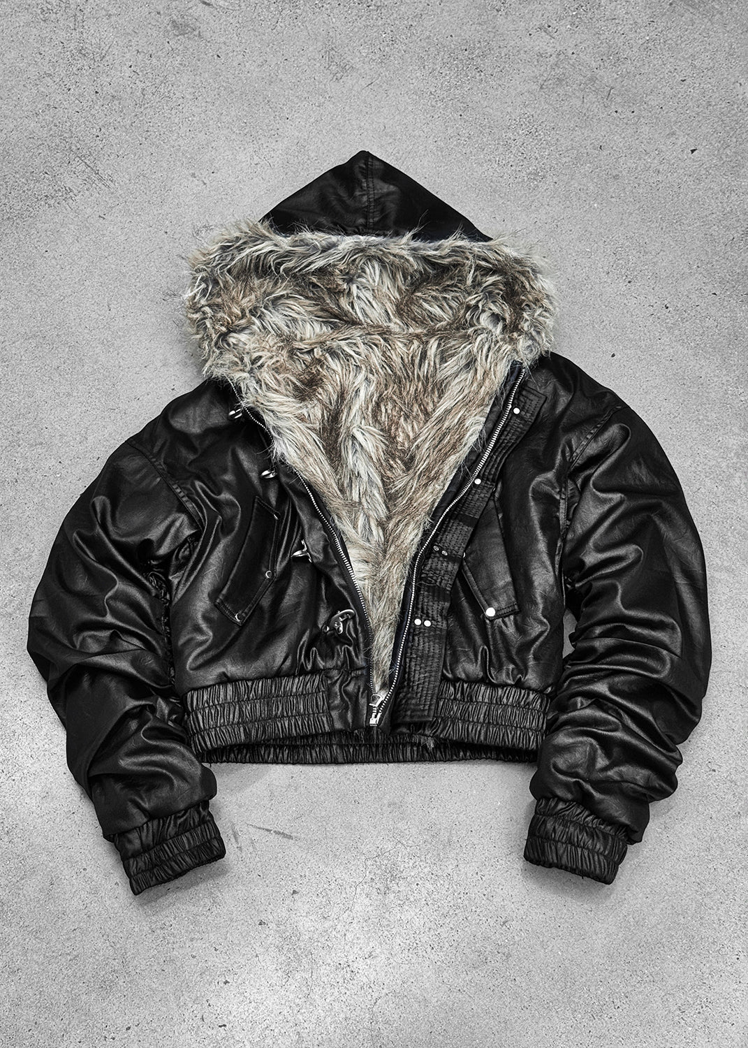 REVERSIBLE FAUX FUR JACKET - AK094