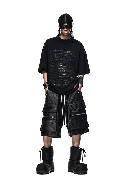 LOGO PRINTED OVERSIZE T-SHIT - AN124