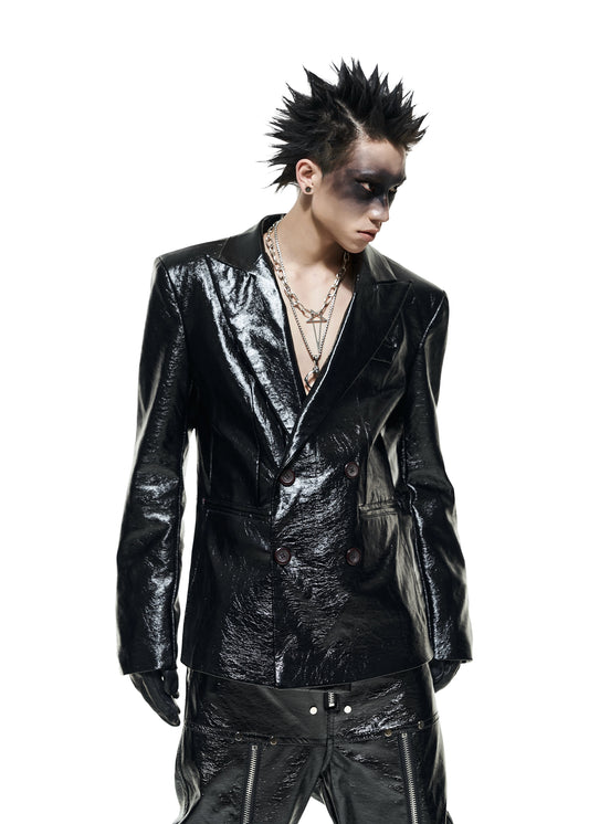 LEATHER BLAZER - AK091