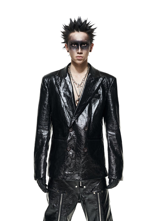 LEATHER BLAZER - AK091