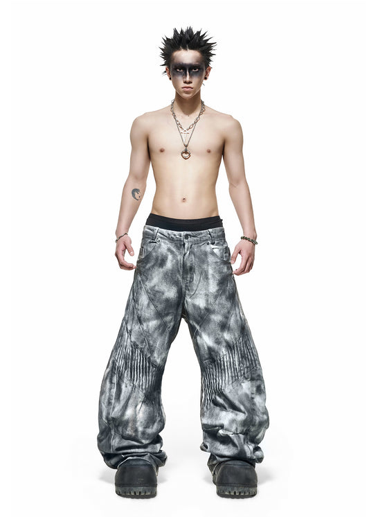 DUST WASH WHITE PANTS - QD119