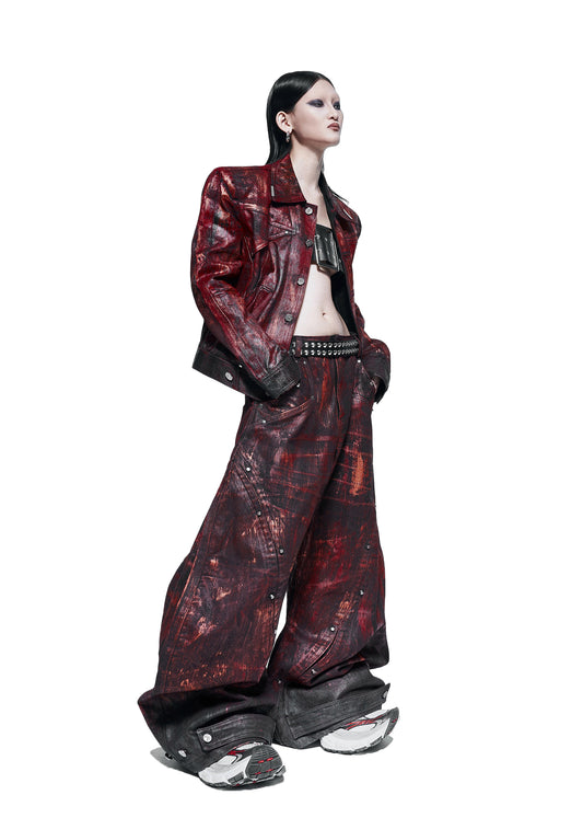 BLOOD WAXED DENIM JACKET - AK085D