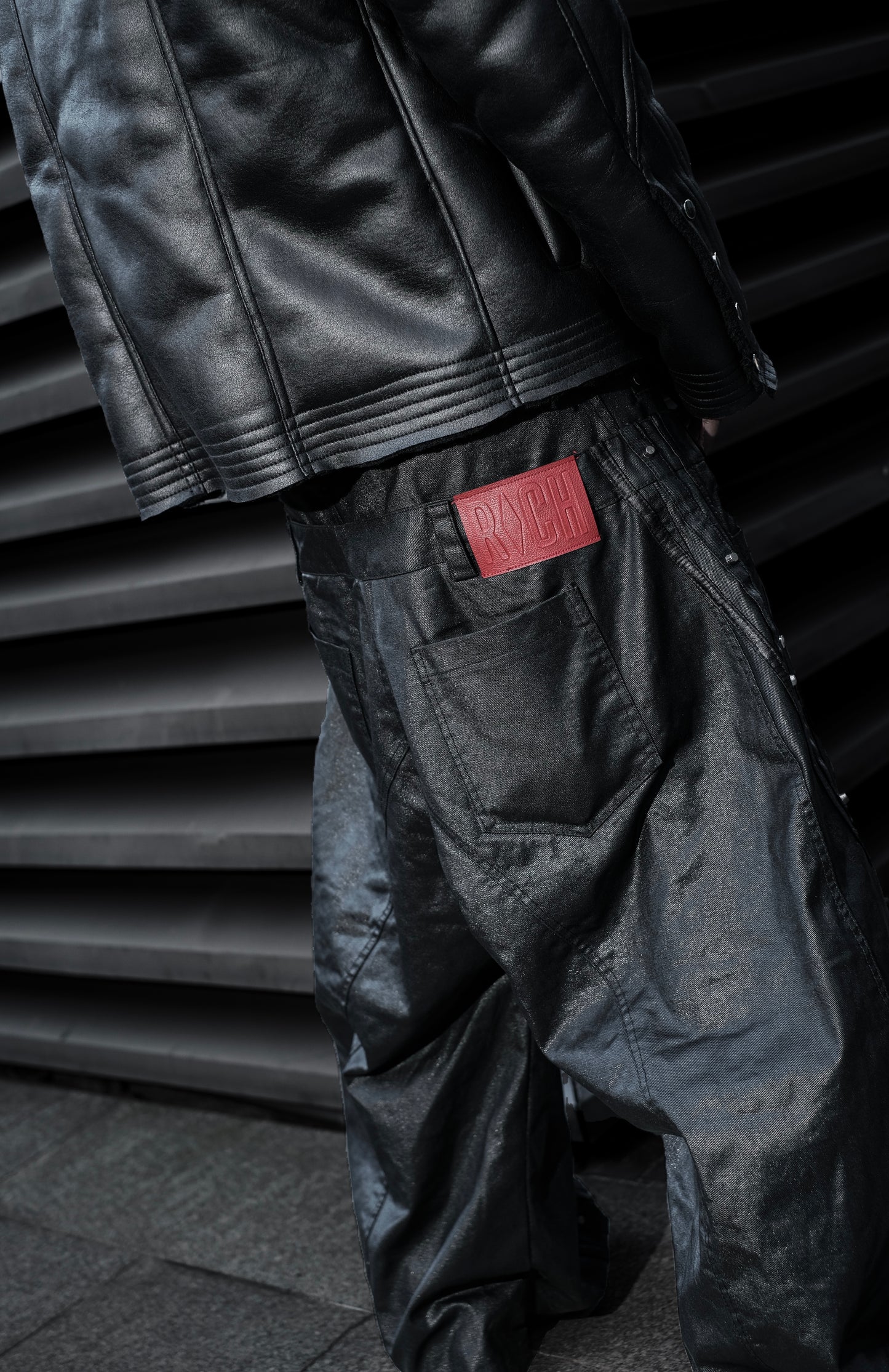 MOCK DOUBLE WAIST WIDE LEG PANTS - QD123