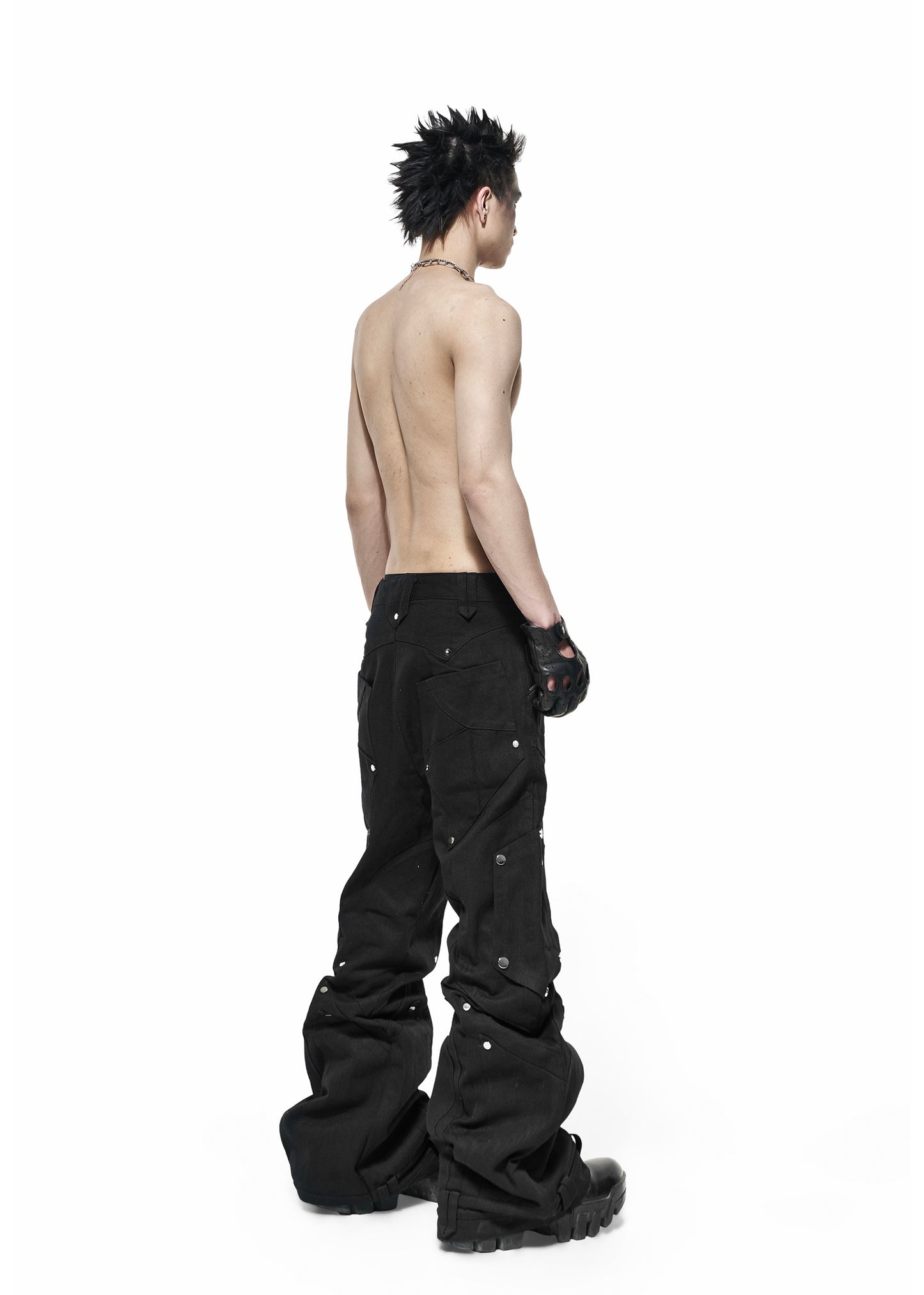 DARK KNIGHT FLARE PANTS - QD116A