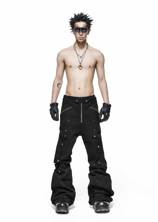 DARK KNIGHT FLARE PANTS - QD116A