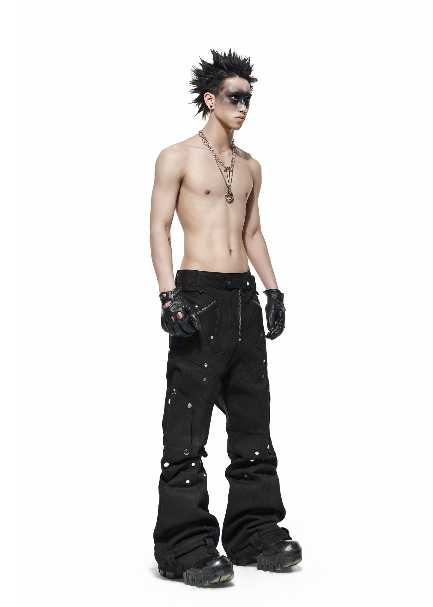 DARK KNIGHT FLARE PANTS - QD116A