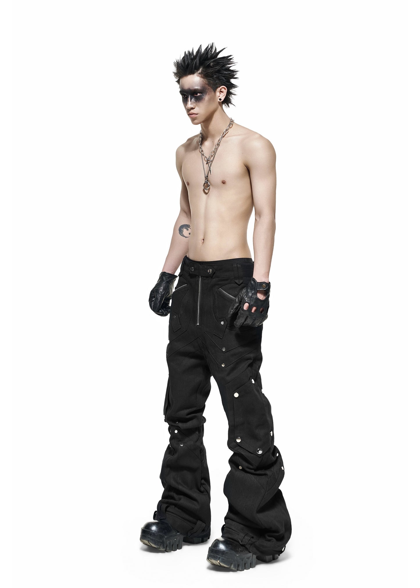 DARK KNIGHT FLARE PANTS - QD116A