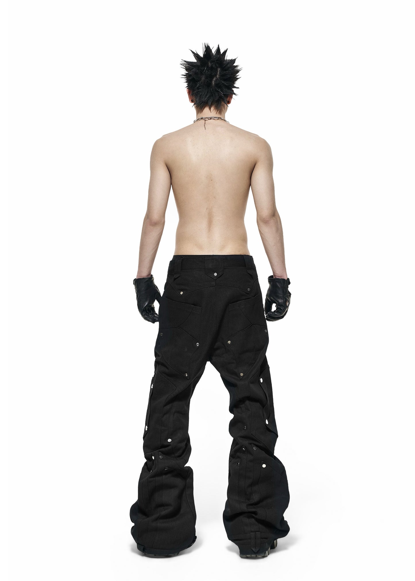 DARK KNIGHT FLARE PANTS - QD116A