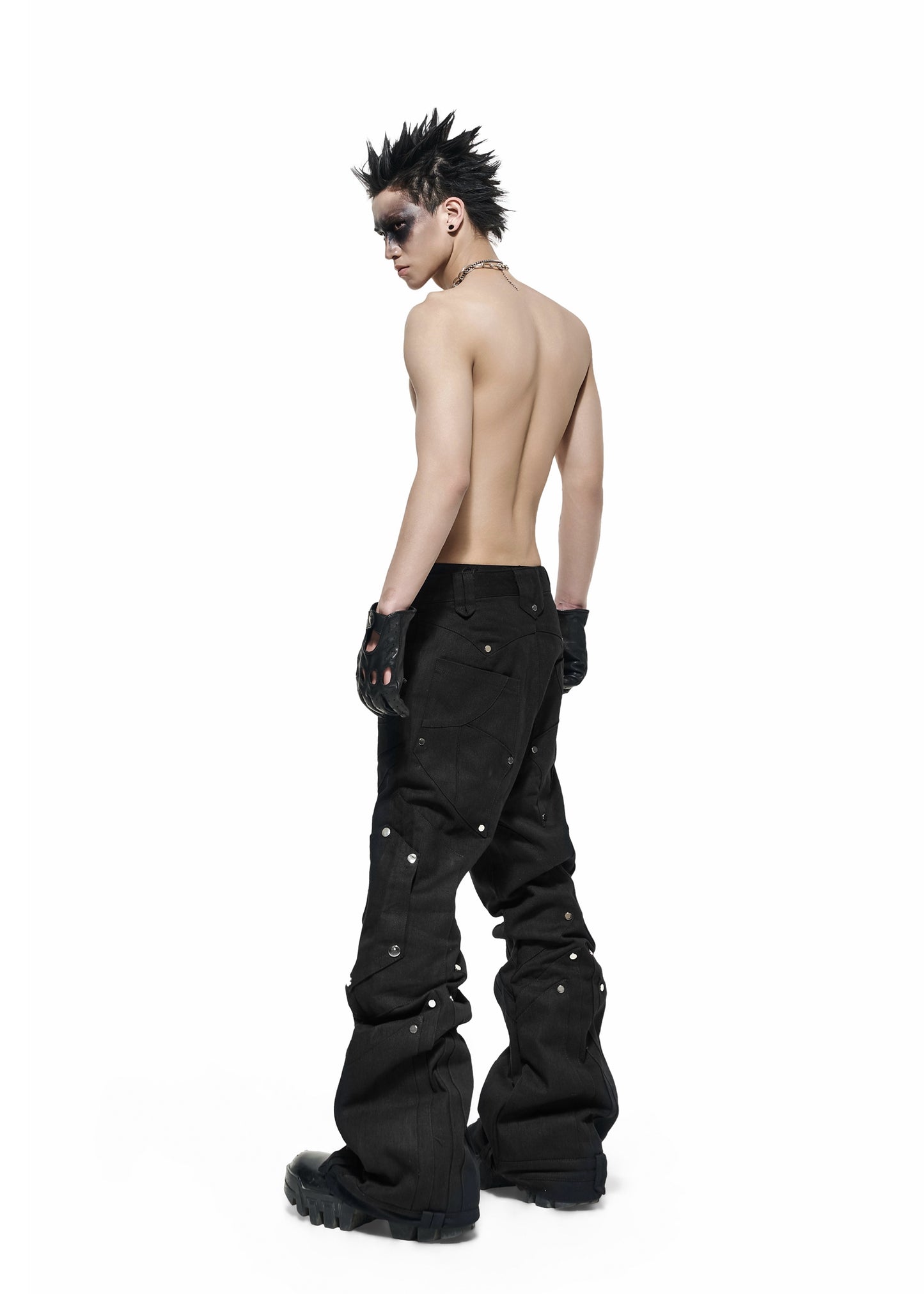 DARK KNIGHT FLARE PANTS - QD116A