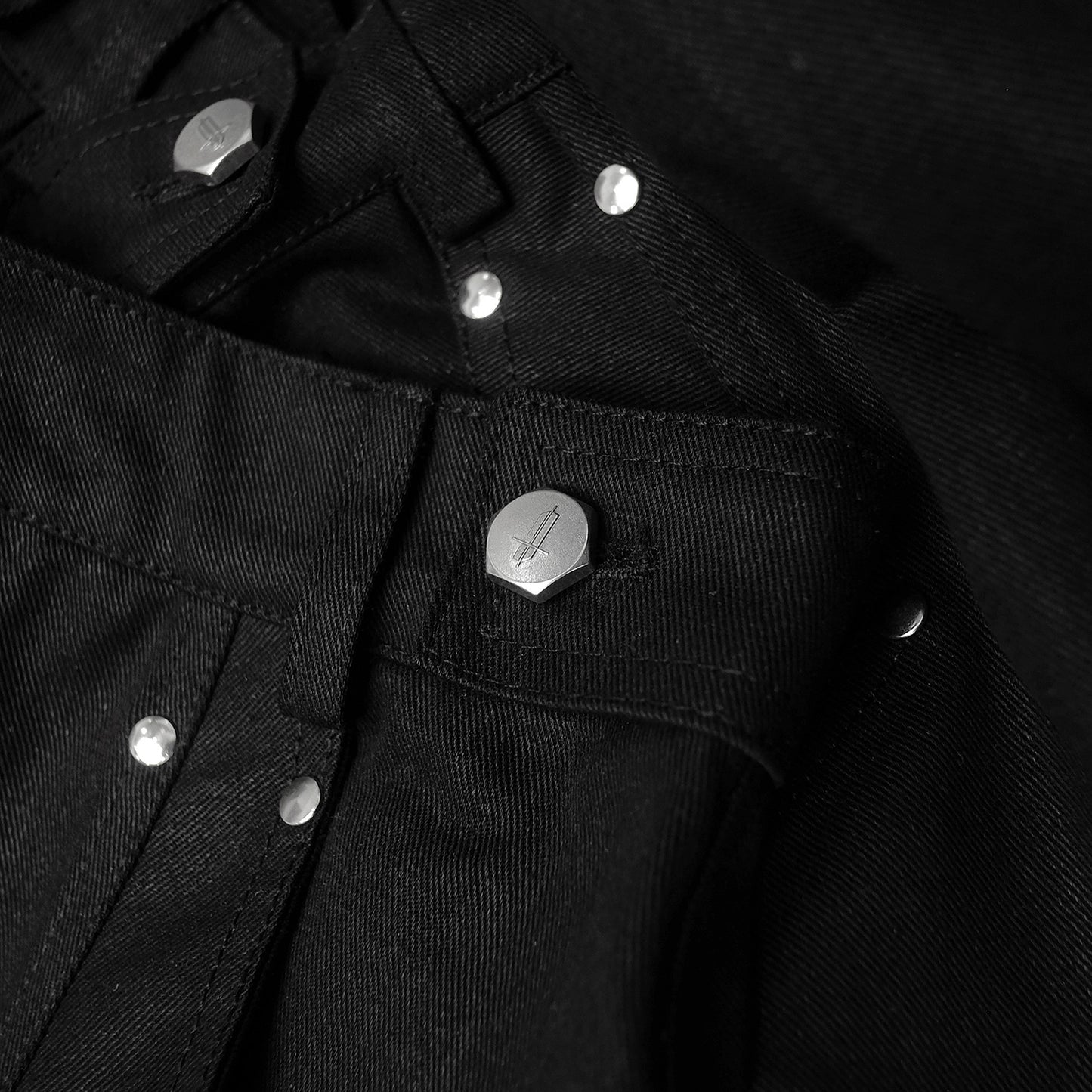 BLACK S-WIDE PANTS - QD115A